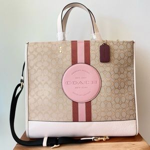 NWT Coach Dempsey Tote 40 In Signature Jacquard